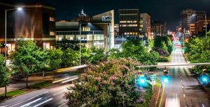 UAB Birmingham at night